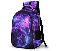 WECECE Children Dragon Illustration School Bag for Primary to Secondary 9-15 Years, Boys Backpack Girls Chinese Style School Bag, Cool Durable for Travel Hiking and Day Trips