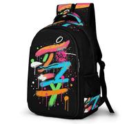 WECECE Children Fashion Graffiti Back pack Age 8-13 Students Backpack Boys Girls Colourful School Backpack, Lightweight and Durable for Secondary School and Autumn Outing and Travel