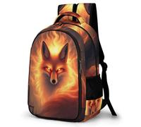 WECECE Children Fox Design Bookbag Age 9-15 Students School Backpack Boys Girls Animal Motif Daypack, Lightweight Stylish for School Years 5-9 and Spring Trip and Autumn Outing