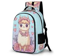 WECECE Children Funny Llama Back pack for Primary to Secondary Ages 10-15 Boys School Backpack Girls Animal Alpaca Daypack, Fashion School Bag for Travel Outdoor and Day Trips