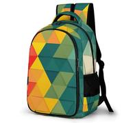 WECECE Children Geometric Shapes Bookbag 8-14 Years Students Backpack Boys Girls 3D Motif Daypack, Trendy Durable for Secondary School and Birthday Gift and Back to School