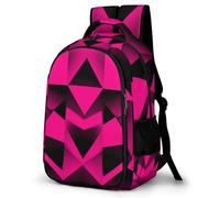 WECECE Children Geometric Shapes School Bag for Primary to Secondary 9-15 Years Boys Backpack Girls 3D Colourful School Bag, Cool Durable for Travel Hiking and Day Trips