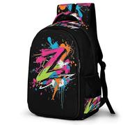 WECECE Children Graffiti Back pack Age 8-14 15.6 Inch Laptop School Bag Boys Girls Colourful Daypack for Year 5-9, Stylish Durable for Daily Use Travel and Hiking