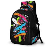 WECECE Children Graffiti Fashion Bookbag Age 7-11 Students School Backpack Boys Girls Colourful Backpack, Trendy Durable for Primary School and Autumn Outing and Travel