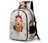 WECECE Children Guinea Pig 3D Back pack Age 7-11, 14 Inch Laptop Backpack, Boys Girls Cute Dutch Pig Daypack for Secondary Years, Modern Stylish for Daily Use Travel and Hiking