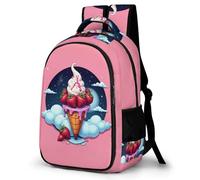 WECECE Children Ice Cream Design Daypack Age 9-15 Students Rucksack Boys Girls Food Theme School Backpack, Lightweight Durable for Junior School and Travel Outdoor and Day Trips