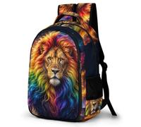 WECECE Children Lion Colourful Back pack for Year 4-8 Age 7-12 Boys Daypack, Girls Animal Lion School Backpack Stylish and Durable for Daily Use Travel and Hiking