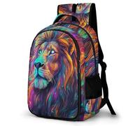 WECECE Children Lion Daypack for Primary Years Age 9-15 Boys Backpack Girls Animal School Backpack Lightweight, Stylish and Durable for Spring Outing and Autumn Trip