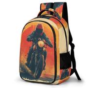 WECECE Children Motocross Back pack for School Years 4-8 Ages 9-13 Boys Rucksack Girls Moto Rucksack, Stylish and Durable for Back to School Gift and Daily Use