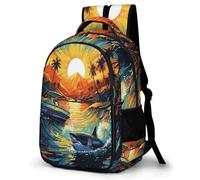 WECECE Children Shark Back pack Age 8-13, Students Bookbag Boys Girls Marine Animal Rucksack Refrigerator Door Trendy Durable for Secondary School and School Travel and Outdoor