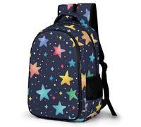WECECE Children Stars Pattern School Bag for Junior School 7-11 Years with Age 13, Boys Daypack, Girls Five-Pointed Star Bookbag, Cool Durable for Travel Outdoor and Day Trips