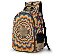 WECECE Children Swirls Bookbag Age 7-11, 13.3 Inch Laptop School Bag, Boys Girls Visual Vertigo Daypack for School Years 4-8, Stylish and Durable for Travel Outdoor and Day Trips