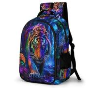 WECECE Children Tiger Rucksack Age 8-13 Students Rucksack Boys Girls Animal Tiger School Backpack, Stylish and Durable for Year 7-10 and Back to School Gift Daily Use