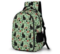 WECECE Children's Backpack for School, Schoolbag Black Cat Large Capacity Students Bookbag Animal Black Kitten Rucksack Knapsack for Boys Girls Teen