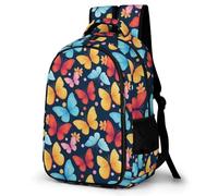 WECECE Children's Backpack for School, Schoolbag Butterflies Large Capacity Students Bookbag Colorful Butterfly Rucksack Knapsack for Boys Girls Teen