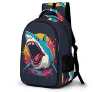 WECECE Children's Backpack for School, Schoolbag Shark Large Capacity Students Bookbag Marine Animal Rucksack Knapsack for Boys Girls Teen