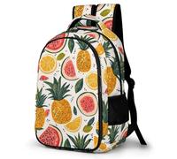 WECECE Colourful Fruits Backpack Stylish Students Age 15 Fruit Pattern School Backpack Boys Secondary School Daypack for Students 13.3 Inch Laptop Rucksack Birthday Gift