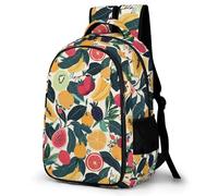 WECECE Colourful Fruits Design Daypack Girls 12-16 Year Olds Fruit Pattern Rucksack Boys Year 9 Lightweight School Bag for Kids and Teens Autumn Trip Outdoor Travel Daily Use
