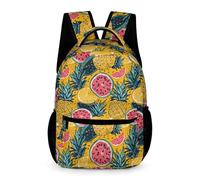 WECECE Colourful Fruits Rucksack Boys and Girls Age 8 Primary Kids Fruit Pattern Backpack Year 3 Kids Lightweight School Bag 43x32x15cm for Books and Notebooks Daily Study