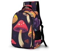 WECECE Colourful Mushroom Daypack Kids 8-12 Year Olds Plant Theme Bookbag Girls Primary to Secondary Fashion Backpack Rucksack for Teens 14 Inch Laptop School Bag Hiking