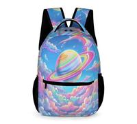 WECECE Colourful Planet Back Pack School Bags for Kids Children 7-11 Year Large Casual Daypack Rainbow Rucksack Elementary Schoolbags for Boy Girl