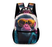 WECECE Cool Orangutan Backpack Boys Girls Age 12 Older Kids Animal Motif Rucksack Year 7 Students Everyday School Bag Bookbag 43x32x15cm for Travel Daily Use Books Notebooks