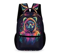 WECECE Cool Panda Motif School Backpack Kids for Boys and Girls Age 10 Animal Panda School Bag Year 2 Primary Kids Durable Bookbag Daily Items Autumn Trip Daily Use