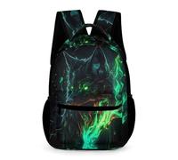 WECECE Cool Wolf Motif School Backpack Kids for Boys 7-11 Years Animal Wolves Rucksack for Girls Year 2 Lightweight Daypack Books Bottle Umbrella Spring Outing Travel