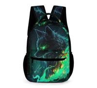 WECECE Cool Wolves Motif School Backpack Kids for Boys and Girls Age 10 Animal Wolf School Bag Year 2 Primary Kids Durable Bookbag Daily Items Autumn Trip Daily Use