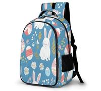 WECECE Cute Animal Bunny Motif Rucksack for Kids Ages 8-12 Stylish Rabbit Pattern Book Bag Students Year 6-8 School Backpack Kids and Teens 11.6 Inch Laptop Backpack Daily Use