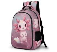 WECECE Cute Backpack Axolotl School Bag for Boys, Axolotl Rucksack Elementary Schoolbag Book Casual Daypack for Girls Boys 7-15 Years Old