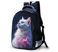 WECECE Cute Backpack Cat School Bag for Boys, Cat Rucksack Elementary Schoolbag Book Casual Daypack for Girls Boys 7-15 Years Old