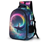 WECECE Cute Backpack Whale School Bag for Boys, Whale Rucksack Elementary Schoolbag Book Casual Daypack for Girls Boys 7-15 Years Old