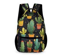 WECECE Cute Cactus Book Bag Girls Ages 6-8 Years Primary Kids Plants Theme School Bag Year 1-3 Boys Practical Backpack Daypack 43x32x15cm for Autumn Trip Outdoor Books Notebooks
