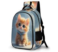 WECECE Cute Cat Backpack, Lightweight Casual Rucksack Kitten for Women Girls Cute School Bag for Kids Teens Boys Travel