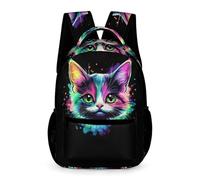 WECECE Cute Cat Backpack Nursery Primary Kids Children for Boys Age 6 Kitten School Backpack for Girls Years 1-2 Lightweight Durable School Bag Books Stationery Bottle Class Daily Use