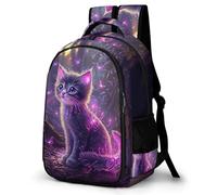WECECE Cute Cat School Backpack for Middle School Boys Rucksack Kitten Kids Bookbag Lightweight Back Pack Daily Daypack