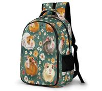WECECE Cute Dutch Pig Book Bag for Boys Ages 11-15 Modern Guinea Pig School Backpack Girls Junior School Rucksack Kids and Teens 11.6 Inch Laptop Backpack Birthday Gift