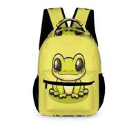 WECECE Cute Funny Frog Bookbag for Boys 6-12 Years Animal Frog School Bag for Girls Years 4-6 Primary Kids Durable Rucksack Books Stationery Bottle Back to School Gift