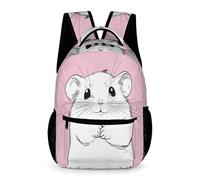 WECECE Cute Guinea Pig Backpack Girls Age 12 Older Kids Dutch Pig Daypack Year 7 Boys Lightweight Durable School Bag Rucksack 43x32x15cm for Autumn Trip Outdoor Books Notebooks