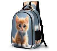 WECECE Cute Kitten Backpack School Bags for Girls Boys,Durable Casual Basic Cat Backpack for Students Teenage Satchel Heavy Duty
