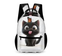 WECECE Cute Kitten School Backpack School Kids for Boys 7-13 Years Cat Daypack for Girls Years 1-3 Primary Kids Lightweight Durable Backpack Books Stationery Bottle Outdoor Day Trips