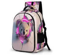 WECECE Cute Koala 3D Print Rucksack Trendy Students Ages 10-14 Animal Theme Bookbag Boys Year 6 School Backpack for Students 13.3 Inch Laptop Rucksack Back to School Gift