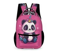 WECECE Cute Panda Daypack Children for Boys Girls 9-13 Years Animal Panda Backpack Years 2-4 Primary Kids Durable Daily Rucksack Front Pocket Side Pockets Outdoor Day Trips
