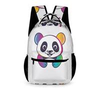WECECE Cute Panda Motif School Backpack Kids Age 11 Students Kawaii Animal Book Bag Year 6 Teens Stylish Daypack Rucksack 43x32x15cm for Outdoor Day Trips Books Notebooks