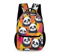 WECECE Cute Pandas Bookbag Kindergarten Primary Kids Students for Boys Girls Age 8 Panda School Backpack Years 1-2 Lightweight Printed Daypack Books Water Bottle School Trips Travel