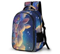 WECECE Cute Rabbit Backpack Boys Ages 8-11 Animal Bunny Bookbag Girls Junior School Lightweight School Bag for Kids and Teens Autumn Trip Hiking Day Trips Birthday Gift