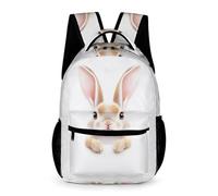 WECECE Cute Rabbit Backpack Kindergarten to Primary Kids for Girls Age 12 Animal Bunny School Bag for Boys Years 1-3 Lightweight Durable Daypack Daily Items Class Daily Use