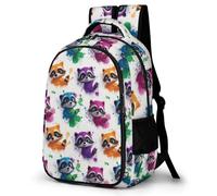 WECECE Cute Raccoons Daypack Boys 12 Year Olds Animal Colourful Bookbag Girls Primary School Durable Backpack for Kids and Teens Daily Use Hiking Day Trips Birthday Gift