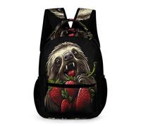 WECECE Cute Sloth School Backpack Kids for Boys 7-11 Years Animal Strawberry Rucksack for Girls Year 2 Lightweight Daypack Books Bottle Umbrella Spring Outing Travel